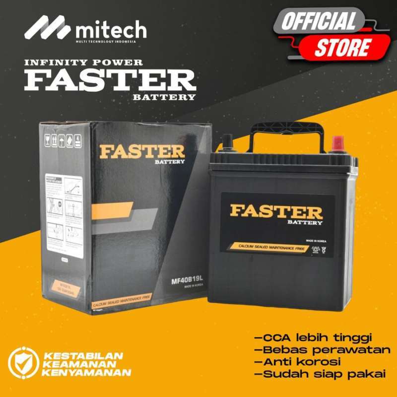 Jual Aki Mobil Mitsubishi Xpander FASTER BATTERY NS40ZL Aki Kering 12V