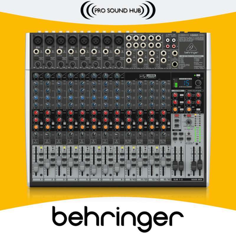 Promo Behringer Xenyx X2222USB Mixer 12 Channel 8 In Mic USB Audio