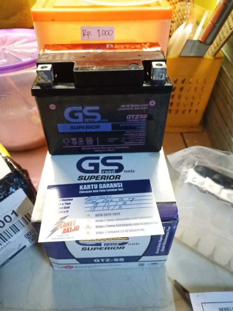 Promo Aki Motor Honda Vario 110 GTZ5S GS Y Accu Kering MF Diskon 23% di