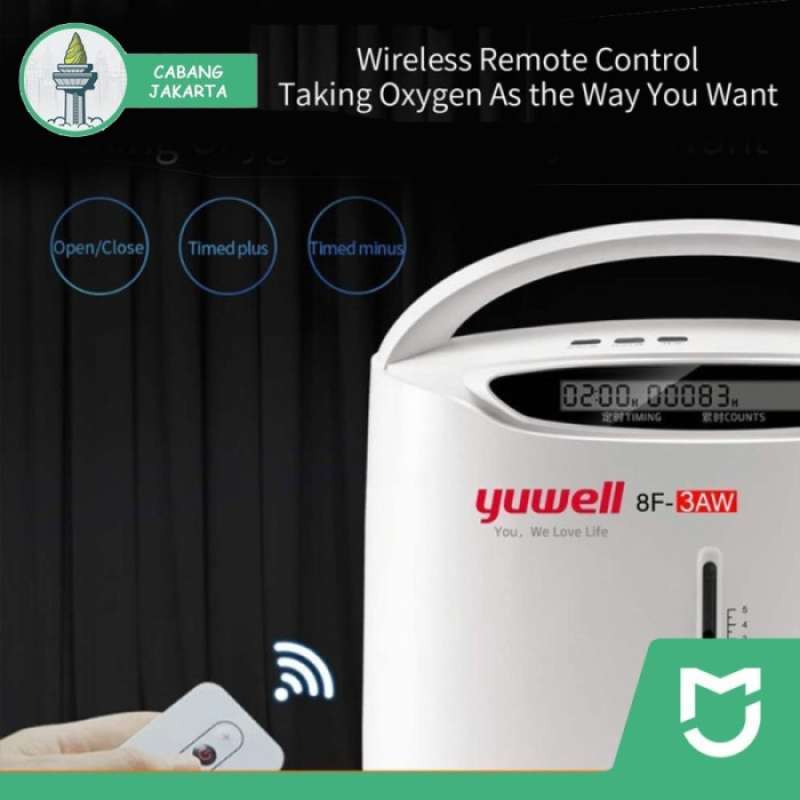 O2 Genrator Yuwell Promo Yuwell 8F-3Aw Oxygen Concentrator 3Lpm Mesin Generator Oksigen 90 ...