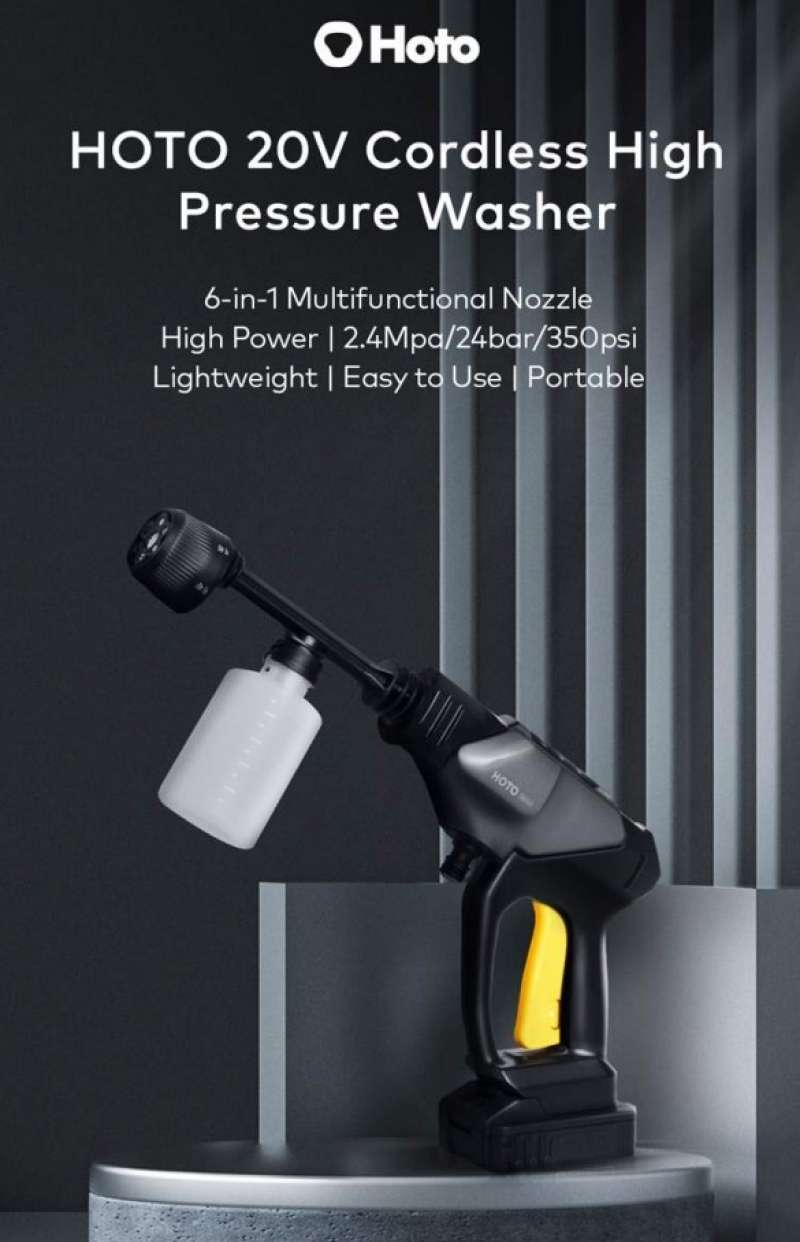 Jual Hoto 20v Cordless High Pressure Washer Portable Water Gun 200 W 24