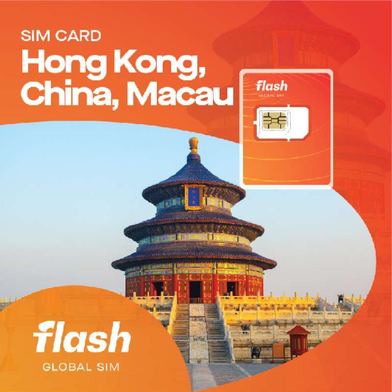 Promo Sim Card China, Hong Kong, Macau Unlimited Data Internet. Flash Global Sim Simcard Cina