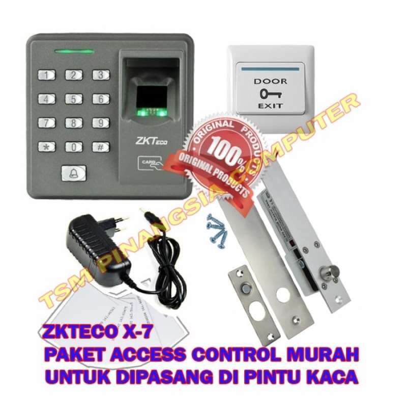 Promo ZKTecoX7 Akses Door/Access Control/Access Door/ Paket Pintu Kaca