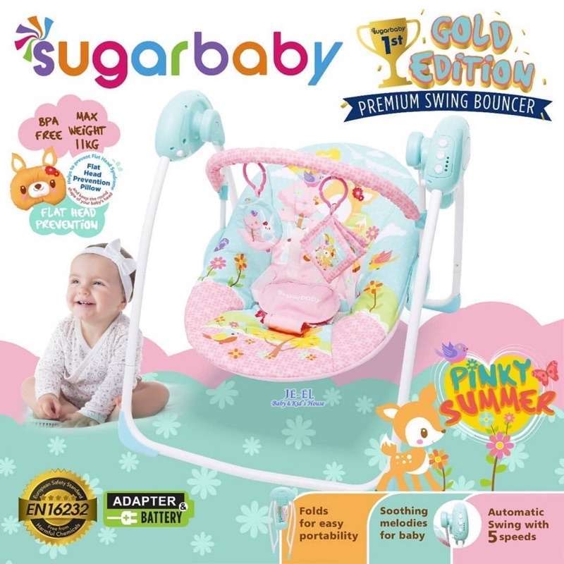 Jual Sugar Baby GOLD EDITION Premium swing bouncer di Seller Aston Baby Shop Sukaramai I, Kota