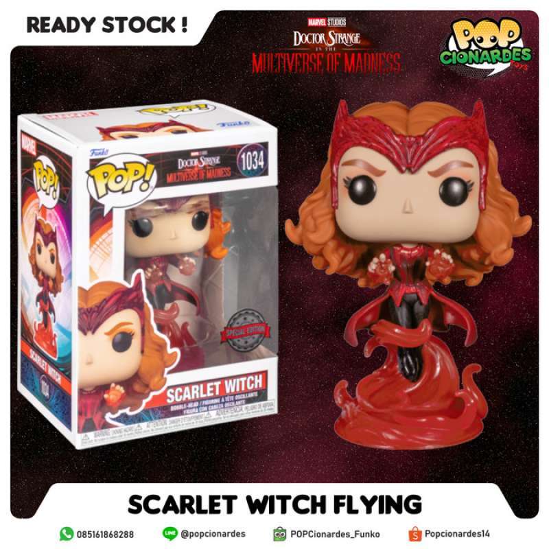 Funko pop marvel scarlet witch wanda maximoff glow in the dark doctor strange multiverse of madness exclusive - Collection