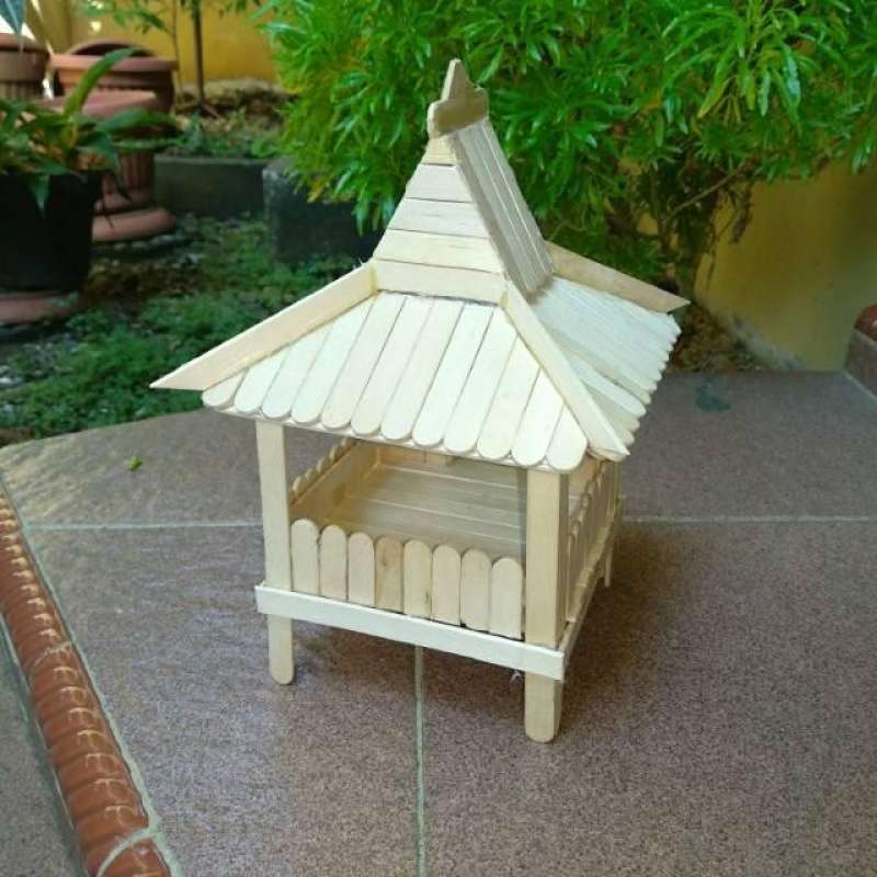 Promo Prakarya Maket Miniatur Rumah Adat Jawa / Joglo Dari Stik Es Krim