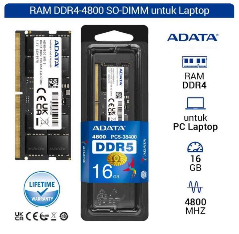 Daftar Harga Adata Ddr5 4800 Mhz RAM Sodimm 🔥 Original & Spesifikasi ...