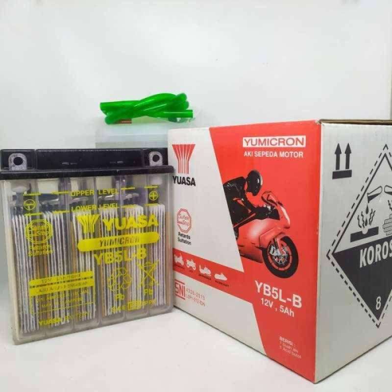 Promo Aki Motor Yuasa Yb5-lb (aki Basah) Untuk Motor Supra Diskon 17%