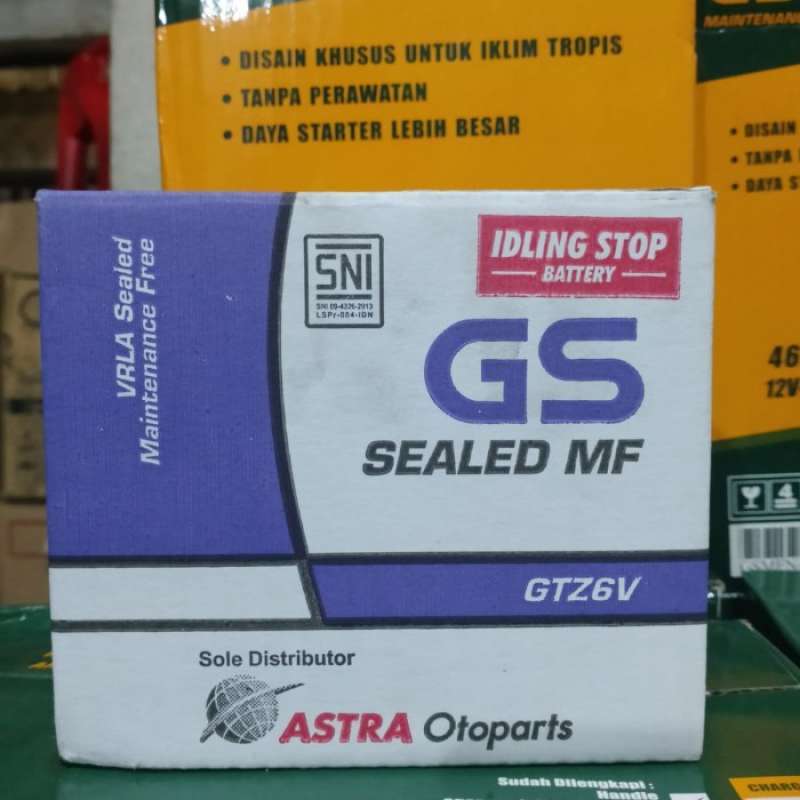 Promo Aki Kering Gs Astra Mf Gtz6V 5Ah Motor Honda Vario 125 Vario 150