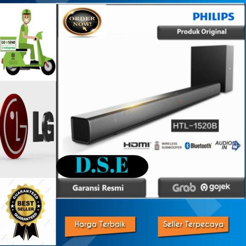 Jual PHILIPS SOUNDBAR SPEAKER HTL1520B WIRELESS SUBWOOFER BLUETOOTH di