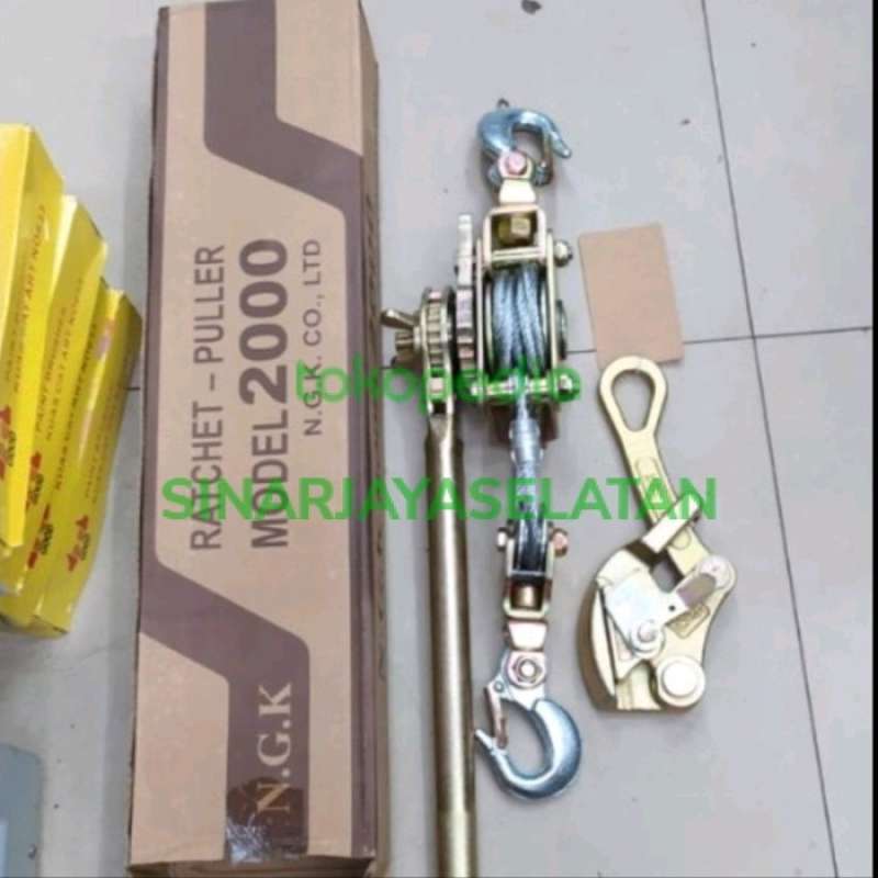 Promo Ratchet Puller 2 ton NGK Tractang + kodokan Wire Grip ratchet ...