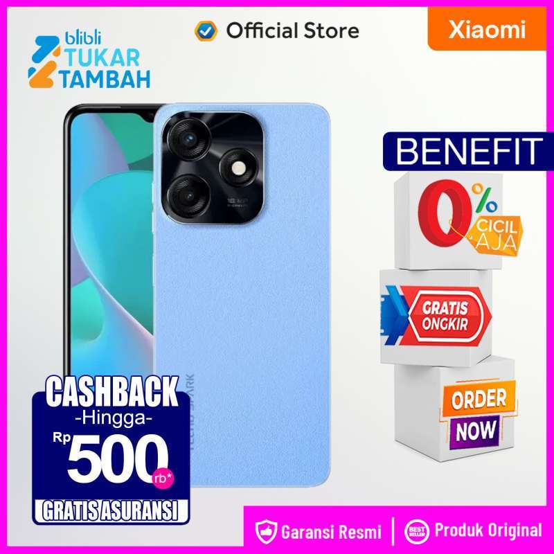 Jual Tecno Spark 10C 4/64 GB Garansi Resmi 4 64GB Blue di Seller Star ...