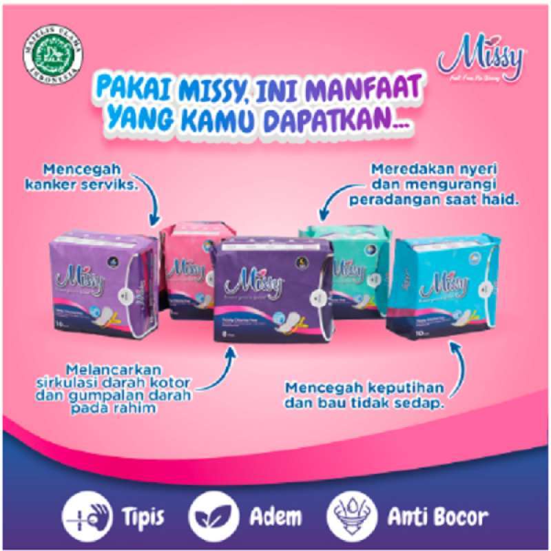 Promo Paket Hemat Pembalut MISSY PANTYLINER dan NIGHT Pembalut dan