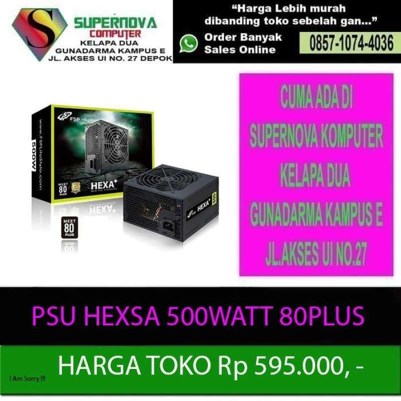 Promo Psu Hexsa 500Watt 80Plus Diskon 23% di Seller XiXiStore - Kebon ...