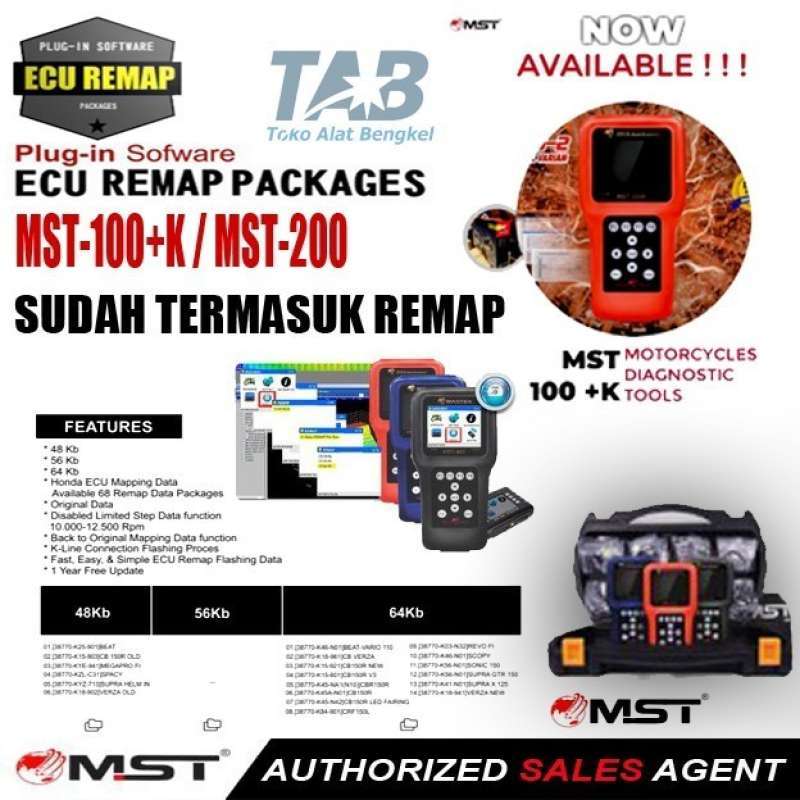 Promo Scanner Motor Injeksi Universal Master Zeus MST200 Plus Dengan