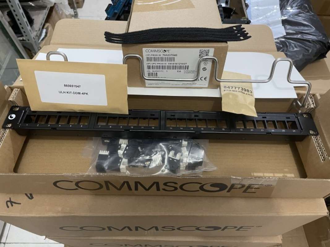 Commscope Kit Module Caps Promo amp patch panel 24 port cat6 sisa stok proyek / commscope 24 port ...