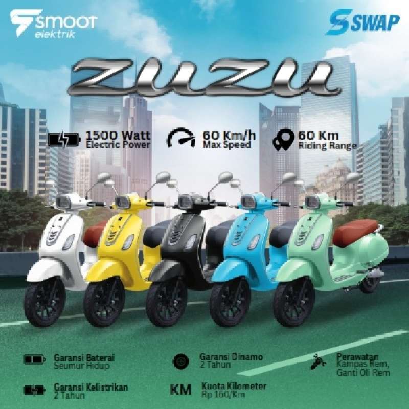 Jual Sepeda Motor Listrik SMOOT Zuzu Subsidi di Seller SMOOT Motor