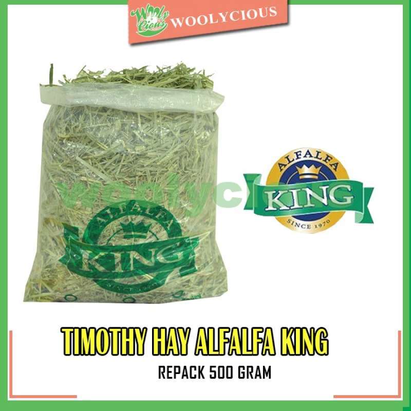Promo TIMOTHY HAY ALFALFA KING Repack 500 Gram Makanan Rumput Hay