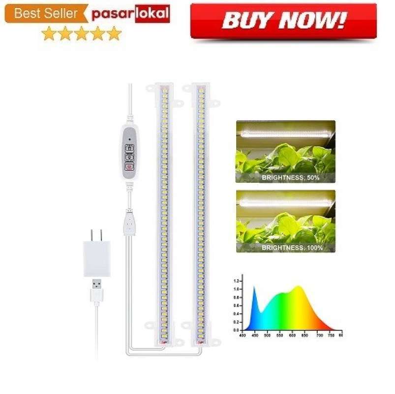 Promo Lampu Led Strip Tanaman Phytolamp Grow Full Spectrum Timer 2 Pcs ...