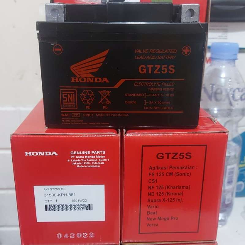 Jual AKI KERING MERK HONDA/BAWAAN MOTOR VARIO,BEAT,NEW MPRO,VERZA GTZ5S