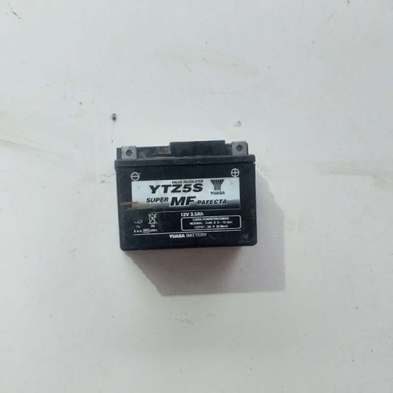 Jual OBRAL BEKAS AKI SEPEDA MOTOR GTZ5 12V 3,5 AH AMPERE MERK YUASA di