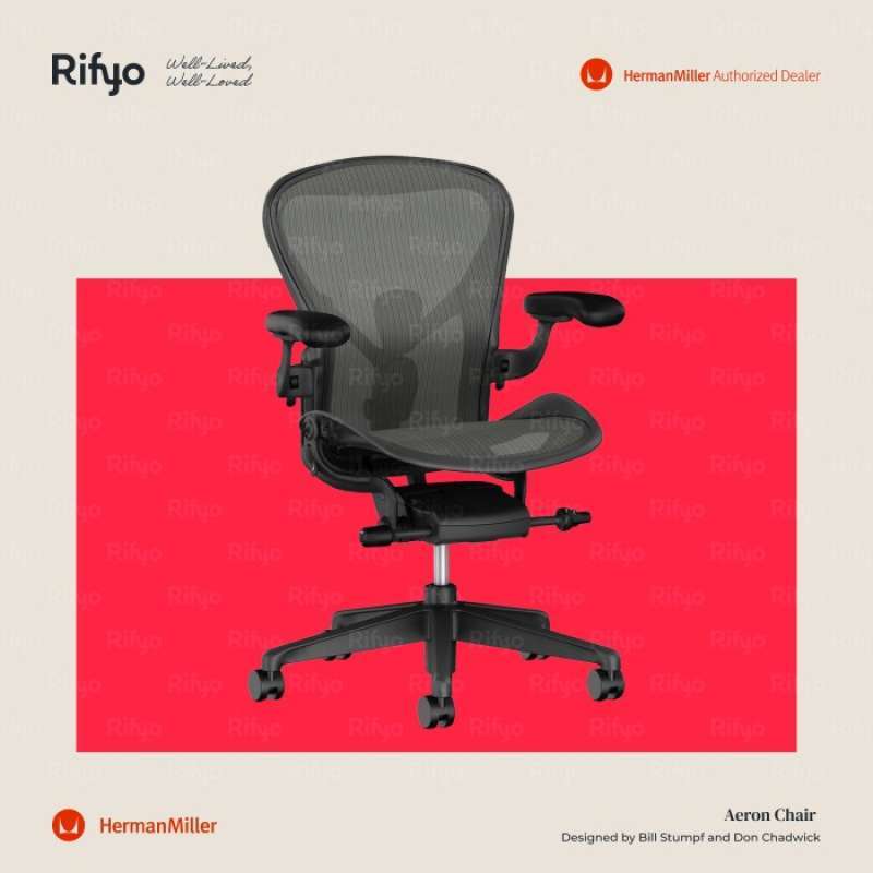 Promo Herman Miller Remastered Aeron Chair Graphite Size B Diskon 23
