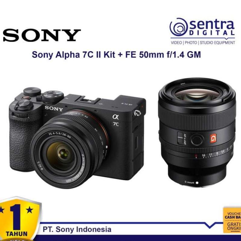 Jual Sony Alpha A7C II Kit Black Bundling with FE 50mm f/1.4 GM Lens di ...