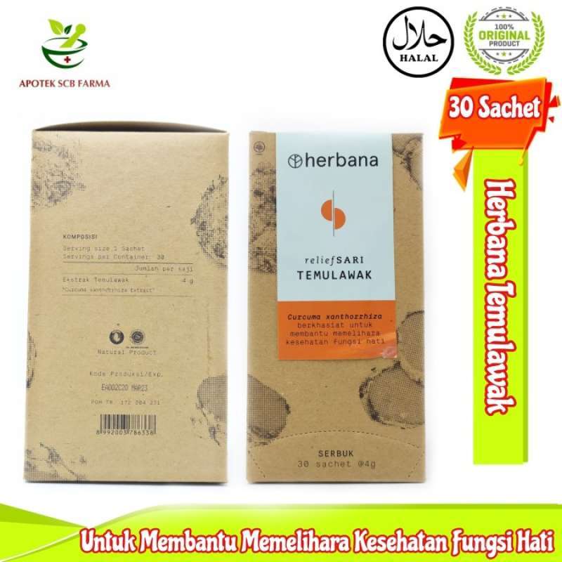 Promo Herbana Relief Sari Powder Temulawak Isi 30 Sachet Diskon 23
