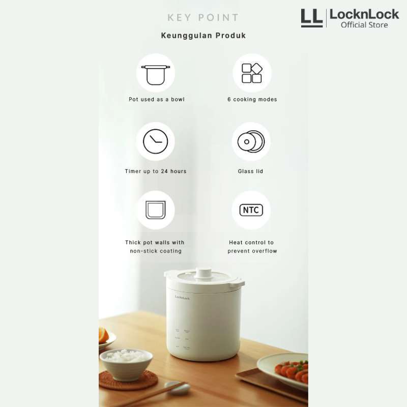 Jual Locknlock Mini Multi Cooker Alat Masak Multi Fungsi 600ml ...