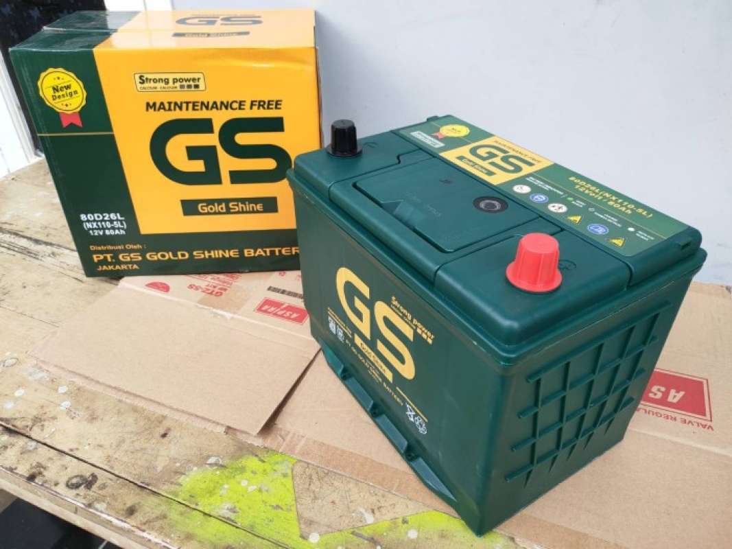 Promo Sale Aki 80D26L / Nx110-5L Gs Mf 12 Volt 80 Ampere Diskon 7% di