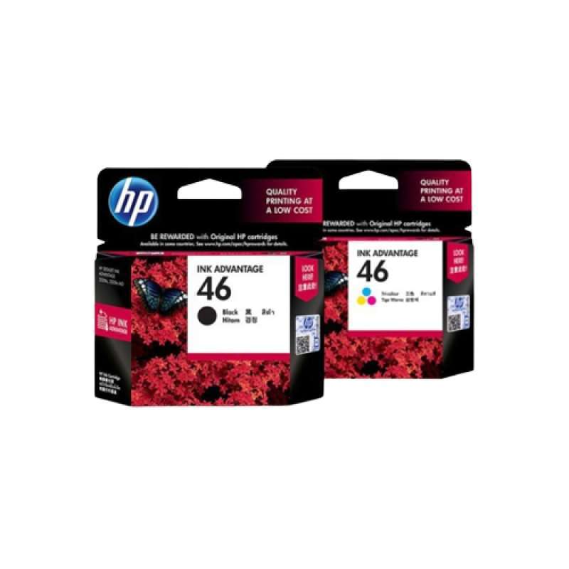 Promo Tinta Printer Hp 46 Black / Color Original Ink Cartridge - Color ...