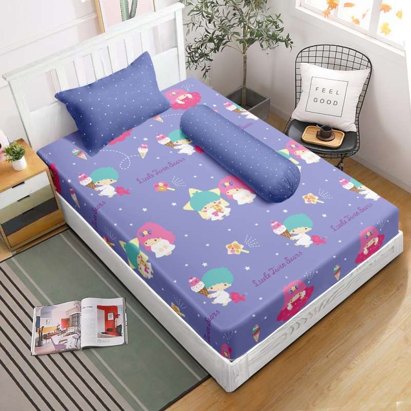 Promo Lady Rose - Sprei Single 90x200 Tinggi 20 - Little Twin Star Ice