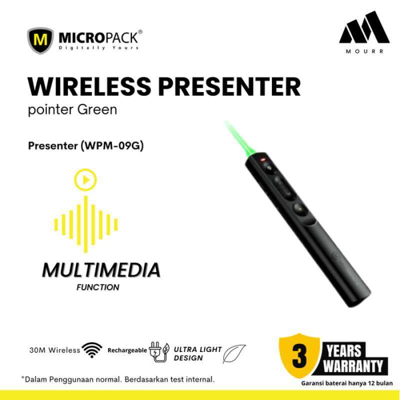 Micropack Pointer Promo Micropack Wireless Presenter Green Laser Pointer Green - (wpm-09g ...