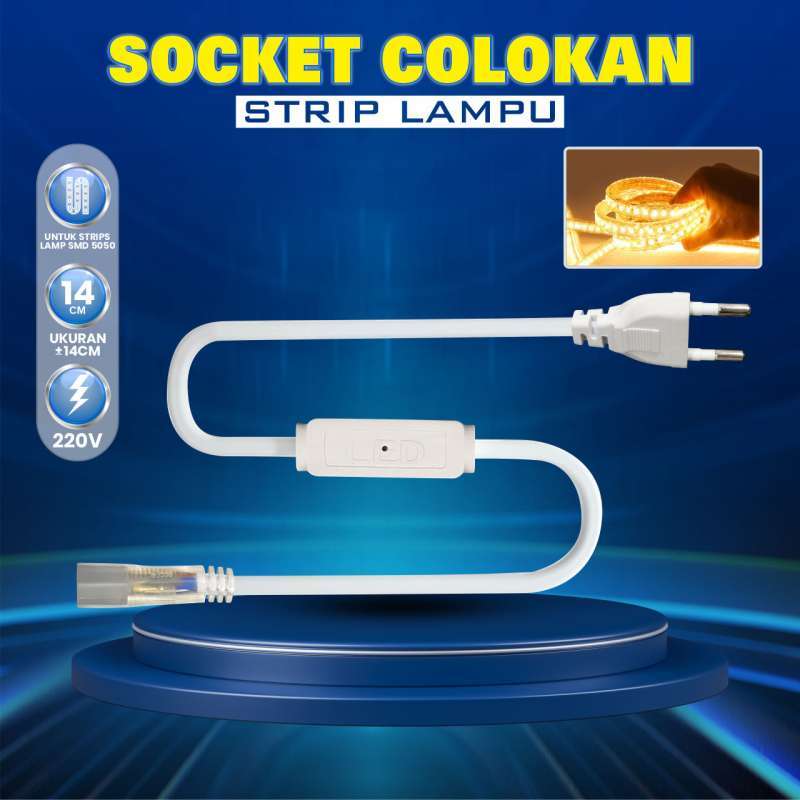 Promo Oem Rb-c884 Socket Colokan Strip Lampu 5050 220v Adaptor Lampu ...