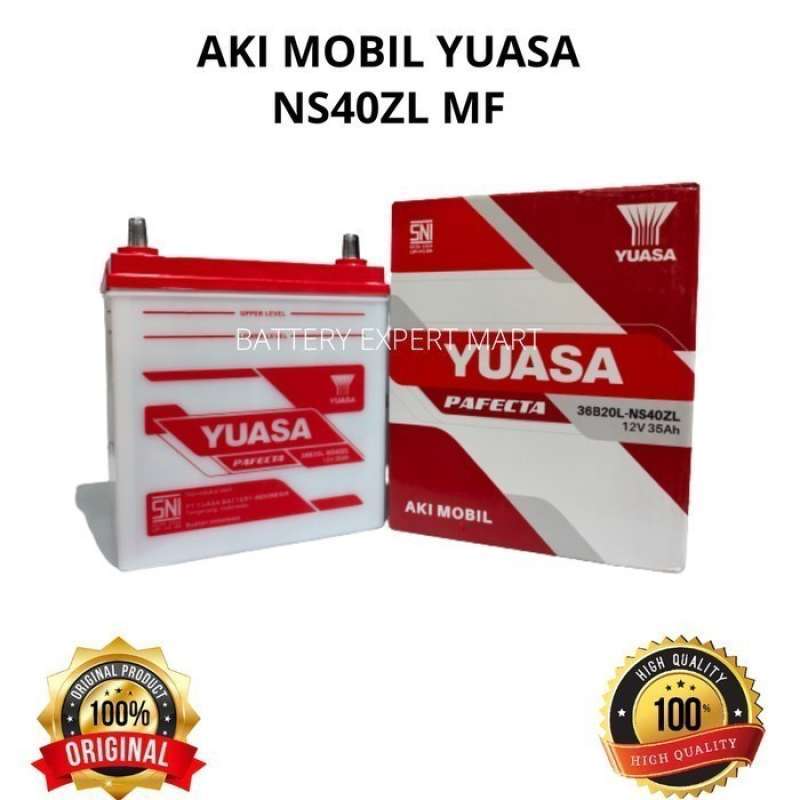 Promo Aki Yuasa Mobil Toyota Agya, Altis Battery NS40ZL (38B20L) Aki