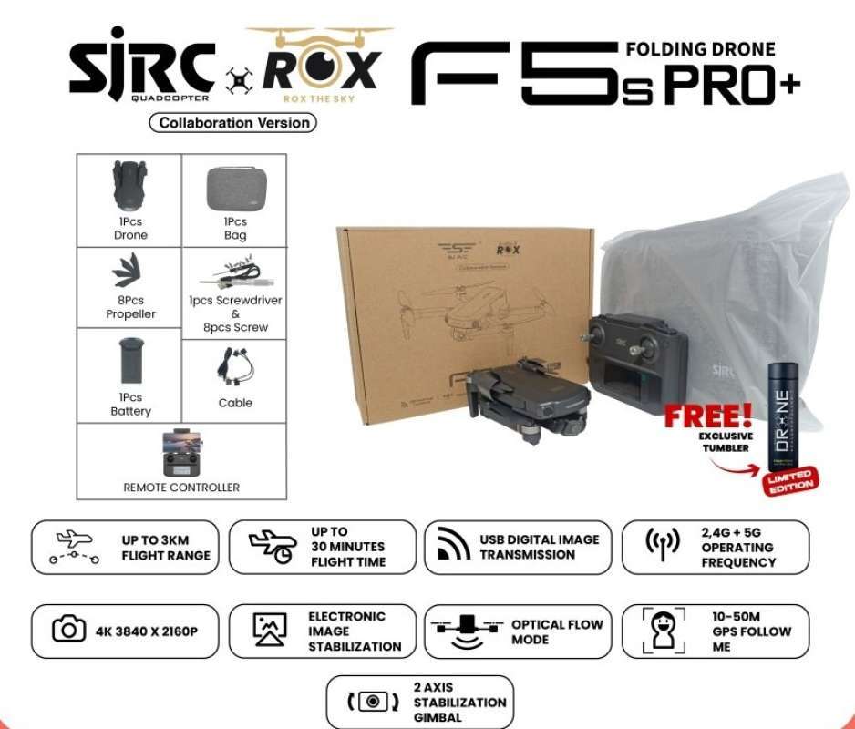 Jual Sjrc F5s Pro+ 3.5km 4k Eis Hd Camera Di Seller Ixuspro Official