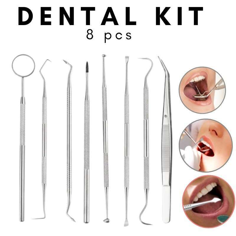 Promo Dental Kit Set 8pcs Alat Dokter Gigi Dental Instrument Perawatan