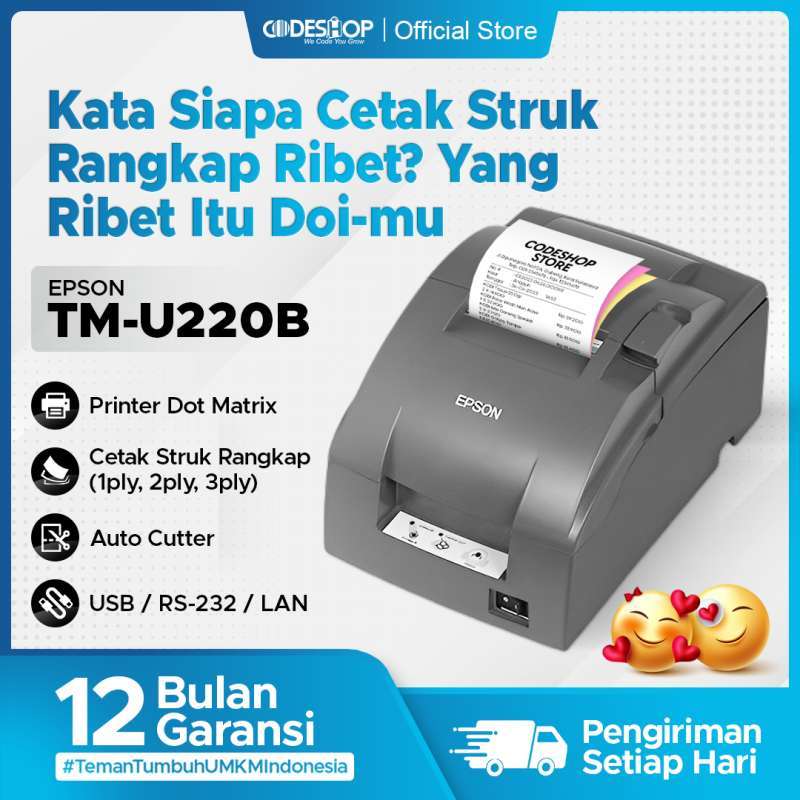 Jual Epson TMU220 B Printer Dot Matrix Auto Cutter Cetak Struk Rangkap