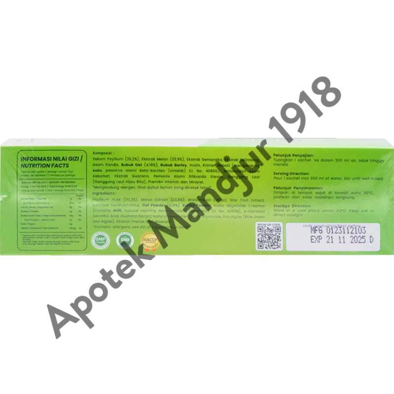 Jual Venaron Nutribien Rasa Melon Box 5 Sachet - Minuman Serbuk Tinggi ...