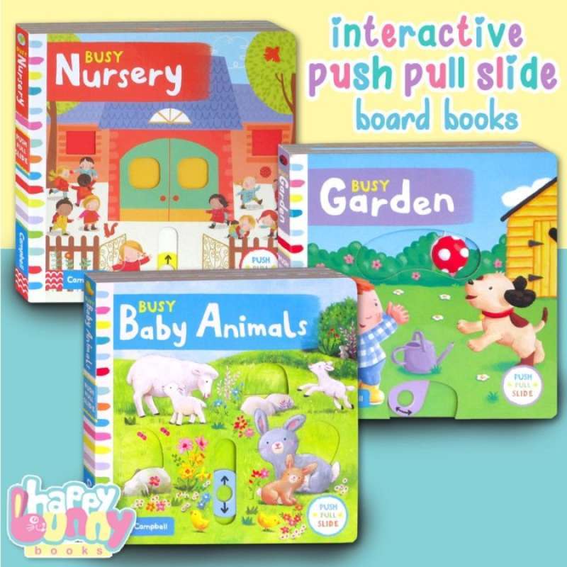 Promo CAMPBELL BOOKS INTERACTIVE PUSH PULL SLIDE BOARD BOOKS (ADA BYK