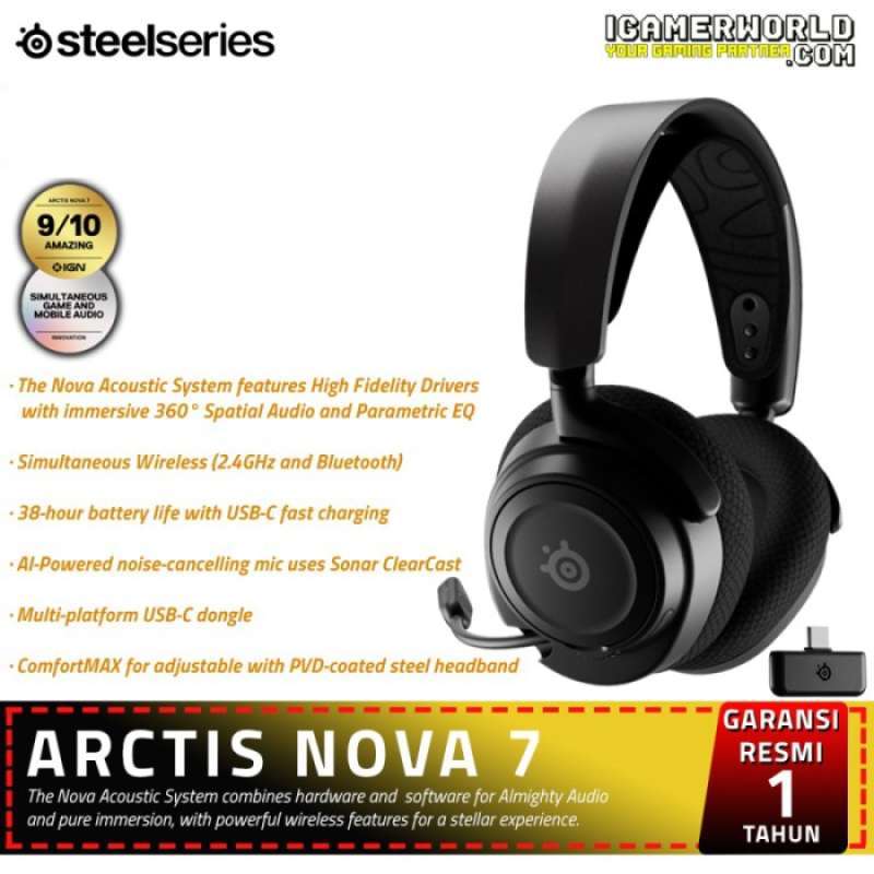 Promo Steelseries Arctis Nova 7 Wireless 2.4 GHz BT Type C Gaming