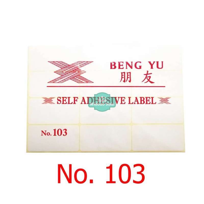 Jual Stiker Label No 103 Harga Nama Undangan Self Adhesive Label 1