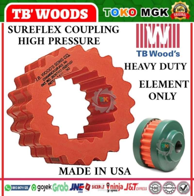 Promo SUREFLEX RUBBER COUPLING TB WOODS H7 HEAVY DUTY RPM ELEMENT ONLY