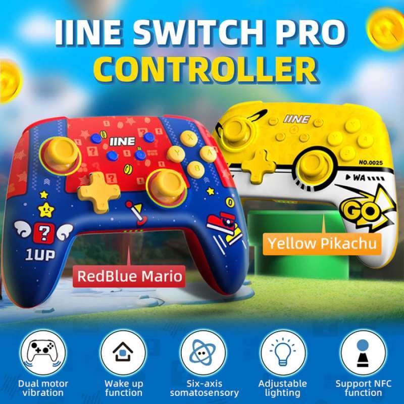 Jual Switch Iine Wireless Pro Controller Mario Redblue Edition