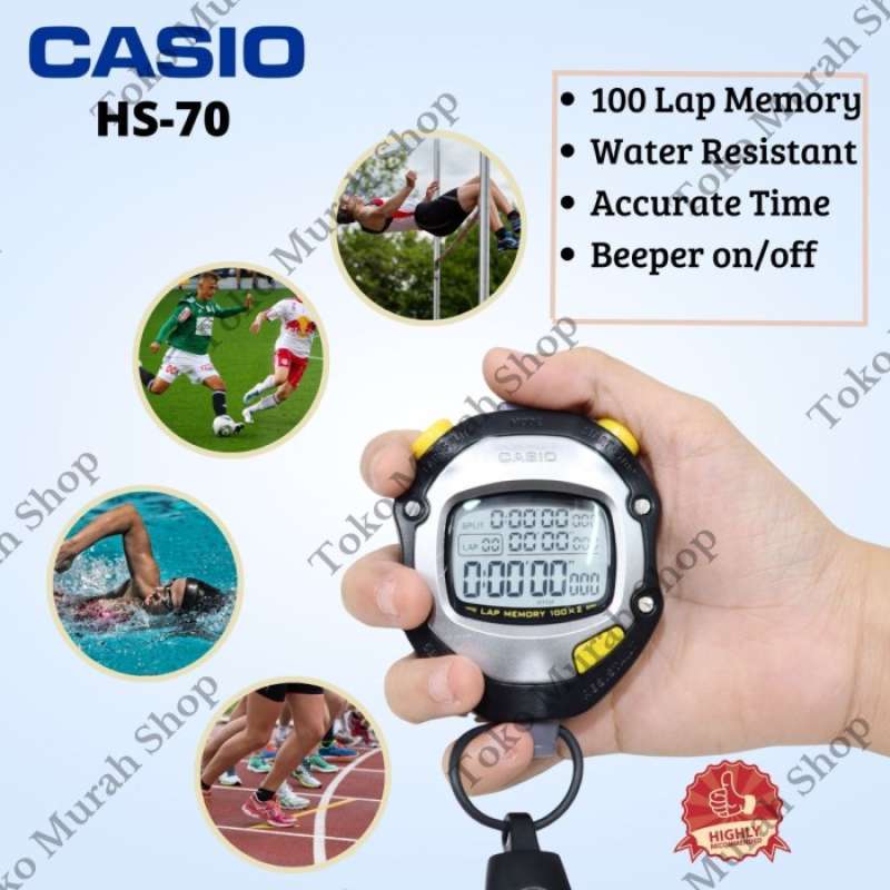TERBARU Stopwatch Casio HS 70 W Alat Pengukur Waktu Casio HS 70W