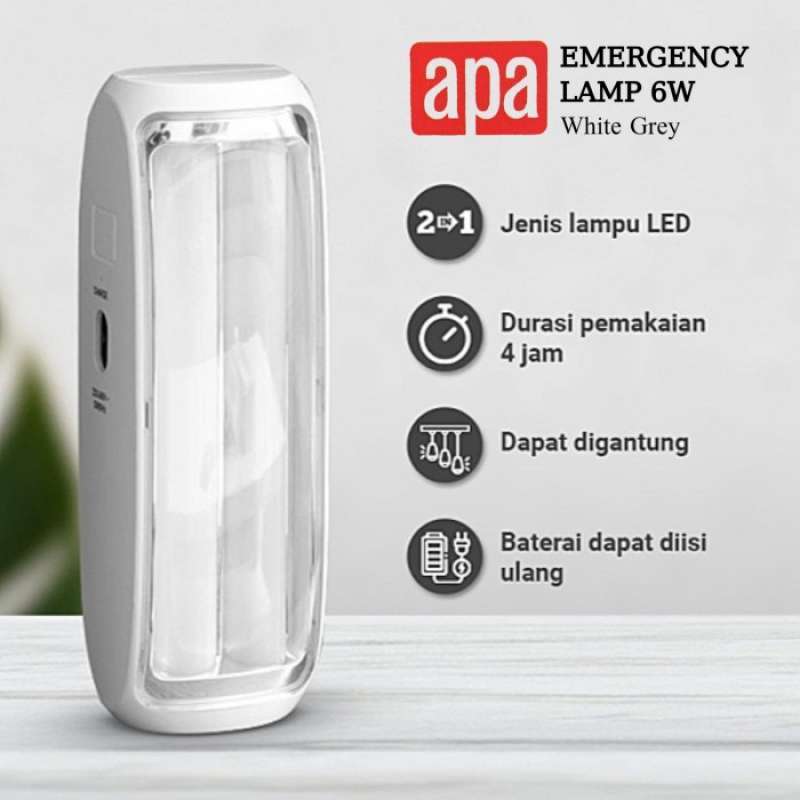 Jual APA LAMPU EMERGENCY LAMP LED 6W LAMPU DARURAT LED LENTERA di