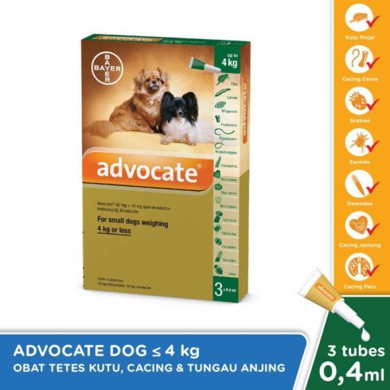 Promo Obat Kutu Anjing Advocate Small For Dog 4 Kg per Tube Diskon 23 Di Seller Haura Kebon Kacang Kota Jakarta Pusat Blibli