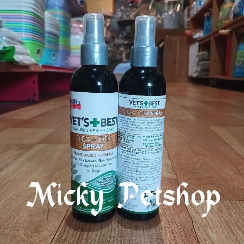 Promo Vets Best Flea Tick Dog Spray 236ml Waterless Bath Dog Anti Kutu