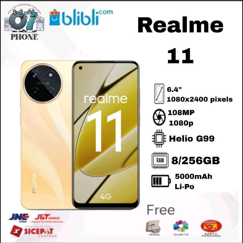 REALME 11 NFC RAM 8GB DAN ROM 256GB Smartphone GARANSI RESMI INDONESIA