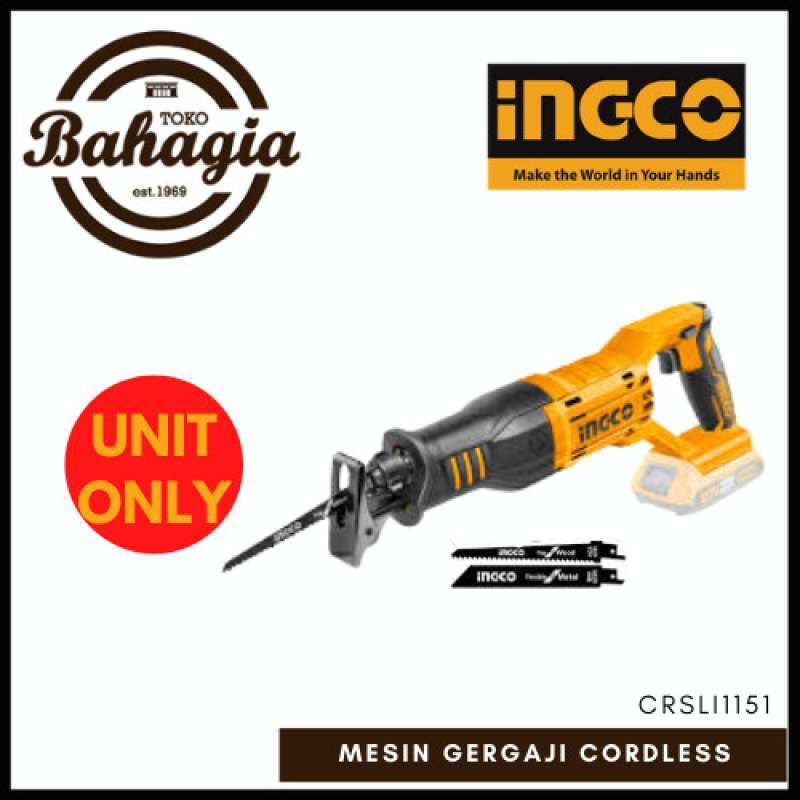 Promo RECIPROCATING SAW CORDLESS 20V GERGAJI LISTRIK KAYU INGCO